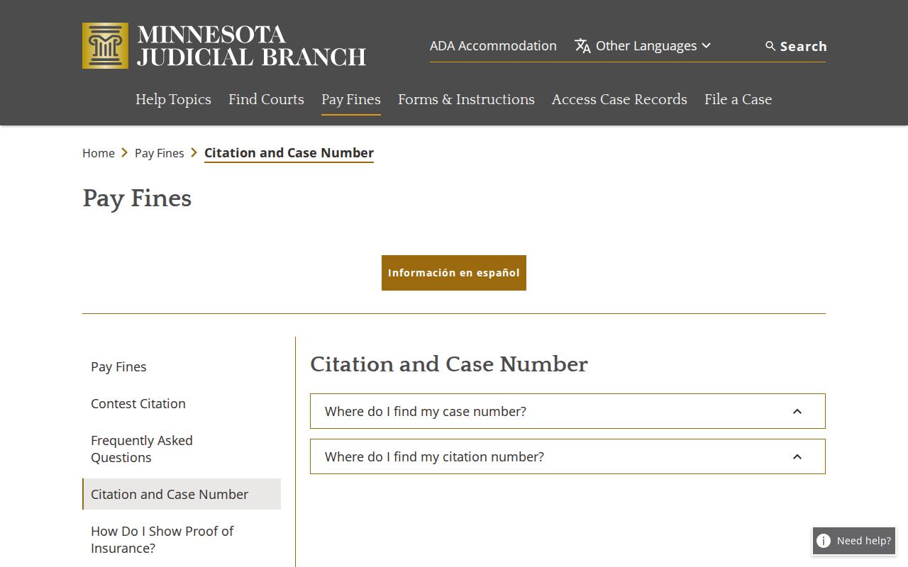 Red Lake County traffic court records citation and case-number guidance