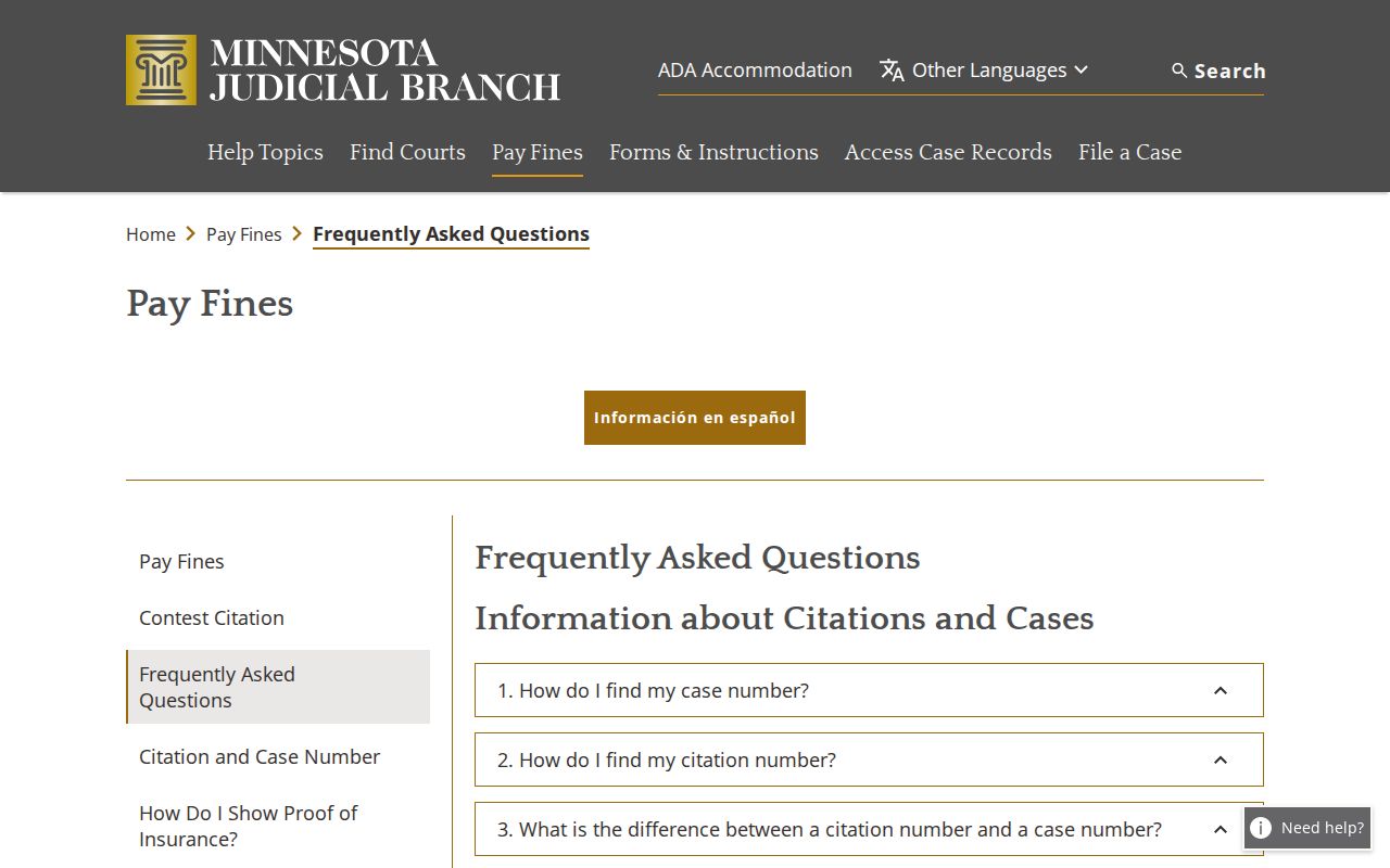 Red Lake County traffic court records Court Payment Center payment guidance