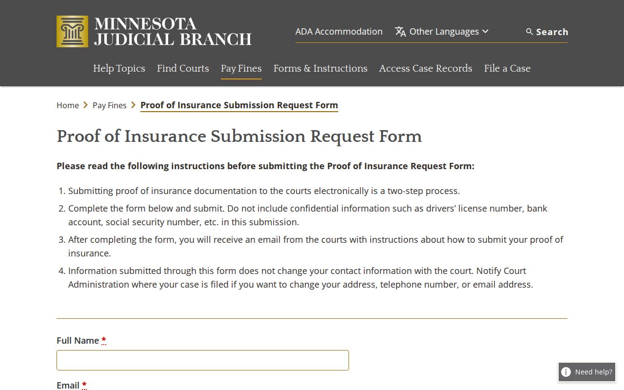 Red Lake County traffic court records Court Payment Center submission guidance